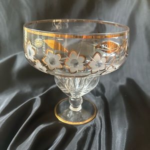 NWT Vintage 50th Anniversary Crystal Czechoslovakia